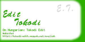edit tokodi business card